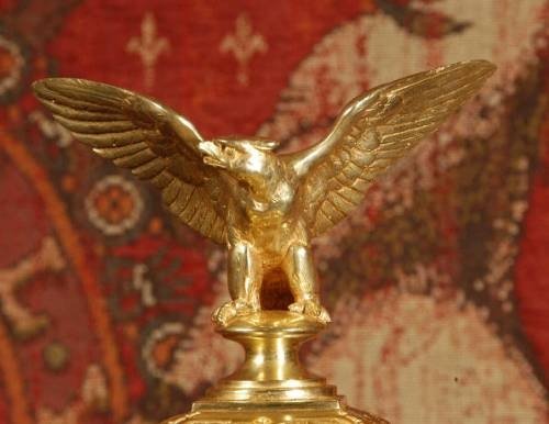 fig 3. **** SOLD **** Antique French Table Clock, Eagle ~ French - Circa 1880 ~